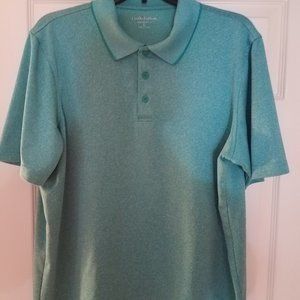 Mens Croft & Barrow Polo Performance Shirt Size Large - Green